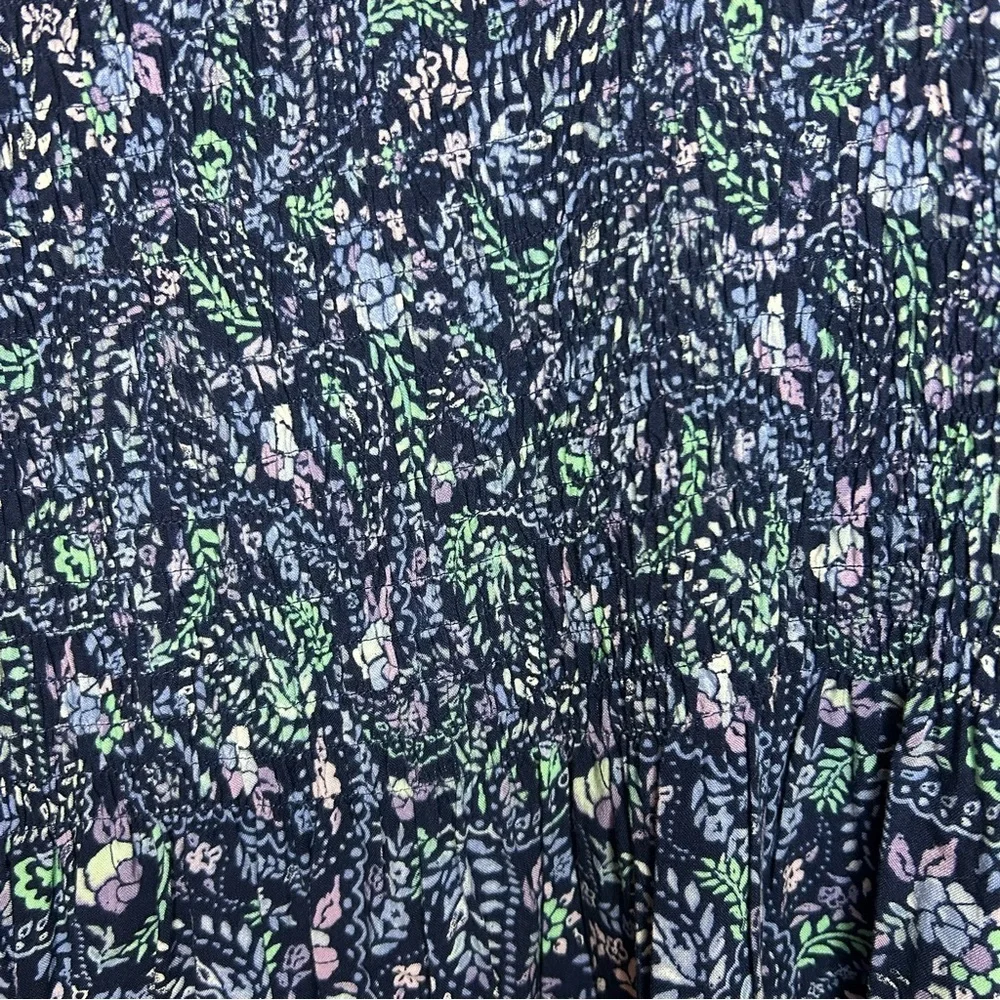 Croft and Barrow maxi dress floral paisley blue purple size small
